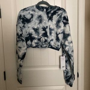 Brand New With Tags - Alo Yoga - Tie Dye Extreme Crop Crewneck- Size M